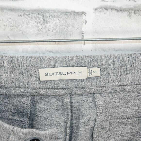 SUITSUPPLY Men's Heather gray drawstring Jogger sweatpant cotton blend sz XL - Picture 2 of 10